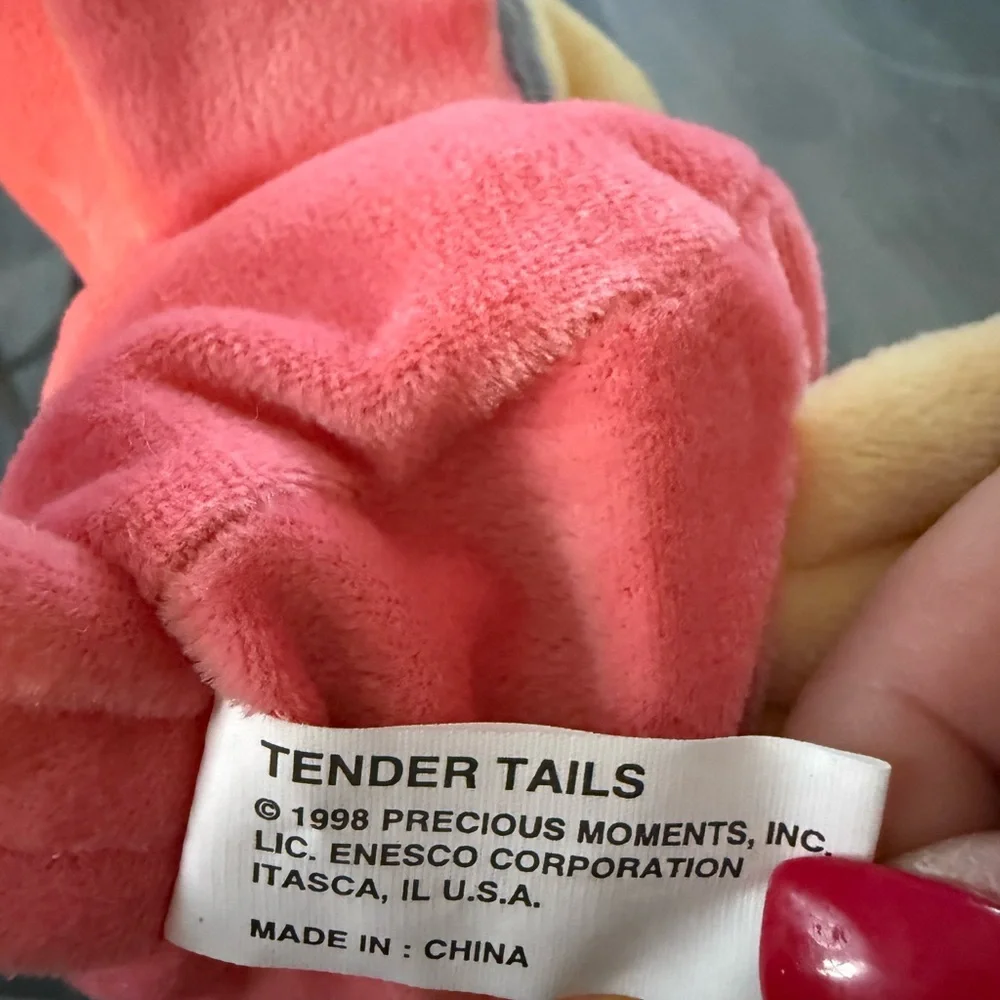 1998 Enesco Precious Moments Tender Tails Plush Red Cardinal Bird NWT Vintage